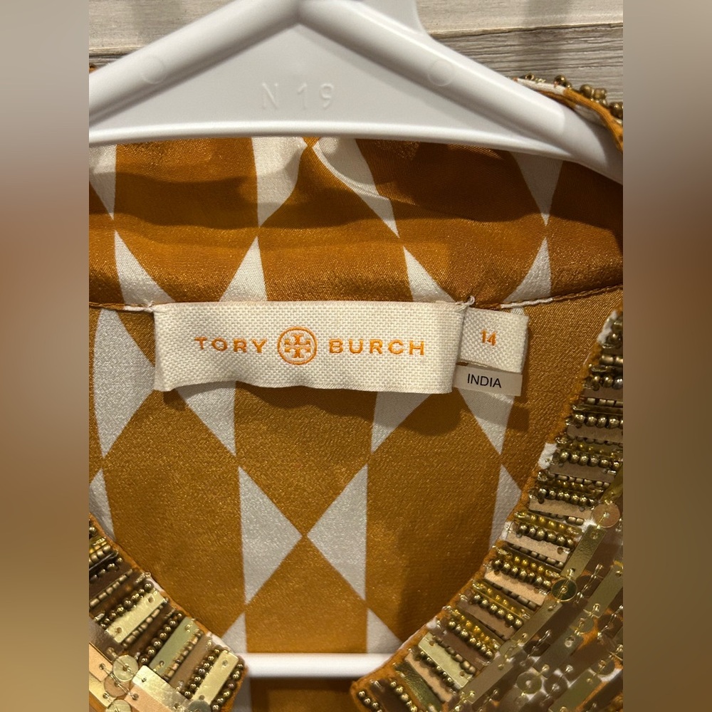 Tory Burch Silk Tunic, Tile Pattern - image 4